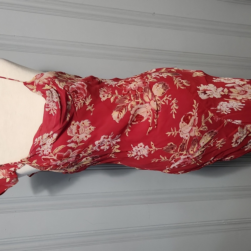 *Floral Red Maxi Dress